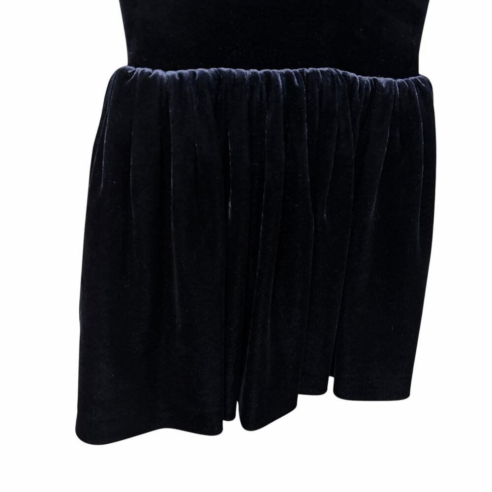 NWT Alaia Turtleneck Velvet Mini Dress Navy Womens FR 36 / US 4 - Picture 4 of 12